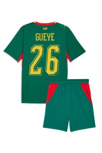 Senegal Pape Gueye #26 Jalkapallovaatteet Lasten Vieraspeliasu MM-kisat 2026 Lyhythihainen (+ Lyhyet housut)